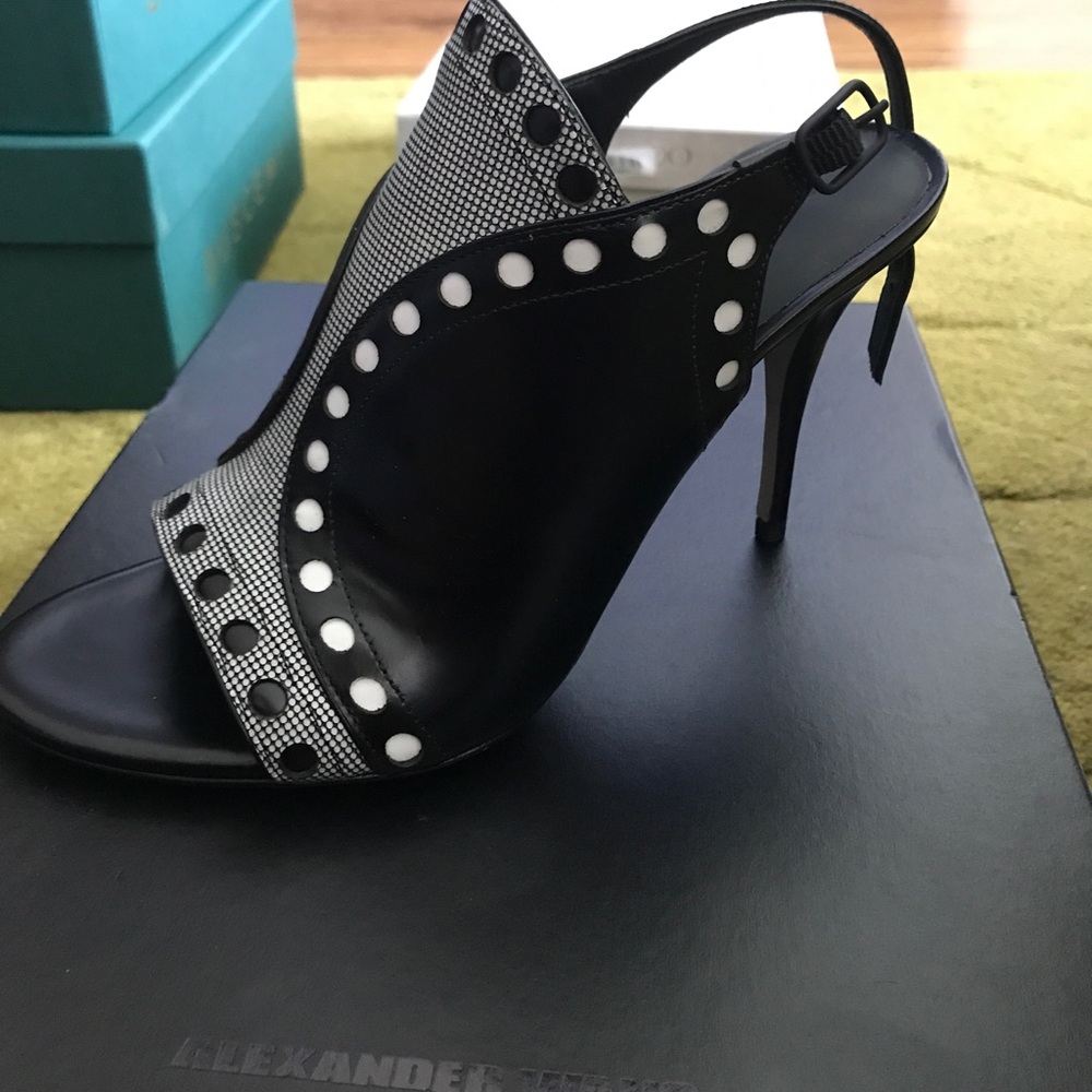 Alexander Wang Black and White Heels